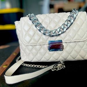 Light beige crossbody purse